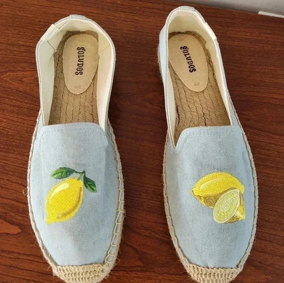 Soludos Lemon Platform Smoking Slipper Espadrilles(9.5) - Picture 2 of 10